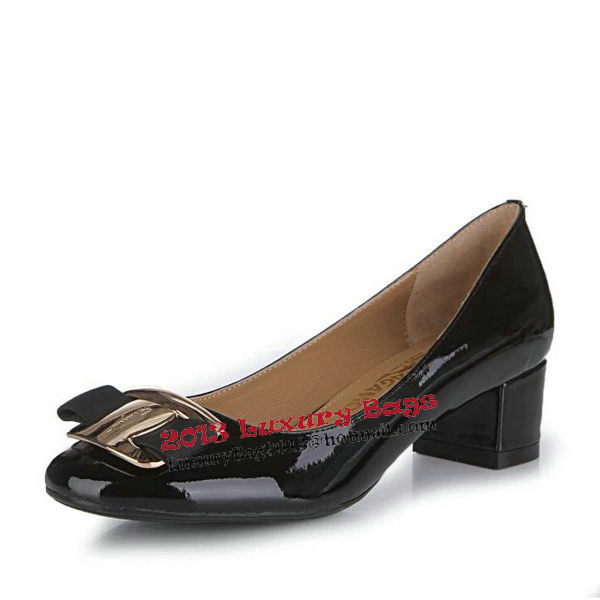 Salvatore Ferragamo Patent Leather Pump FL0488 Black