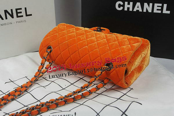 Chanel 2.55 Series Classic Flap Bag Original Nubuck Leather CF1112 Orange