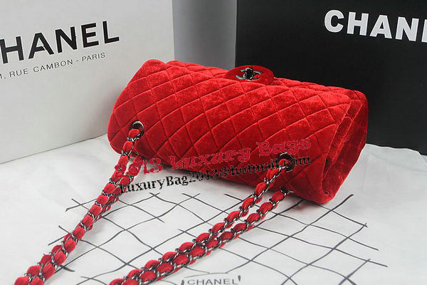 Chanel 2.55 Series Classic Flap Bag Original Nubuck Leather CF1112 Red