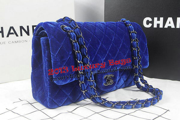 Chanel 2.55 Series Classic Flap Bag Original Nubuck Leather CF1112 Royal