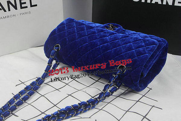 Chanel 2.55 Series Classic Flap Bag Original Nubuck Leather CF1112 Royal