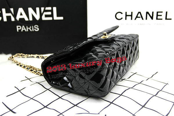 Chanel 2.55 Series Bags Black Original Patent Leather A1112 Gold