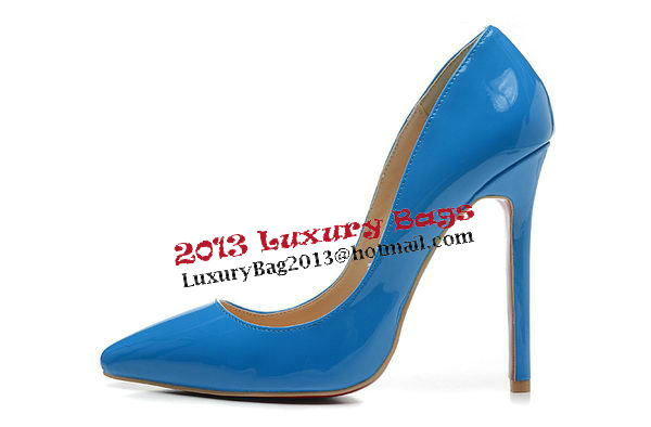 Christian Louboutin 120mm Pump Patent Leather CL1465 Blue