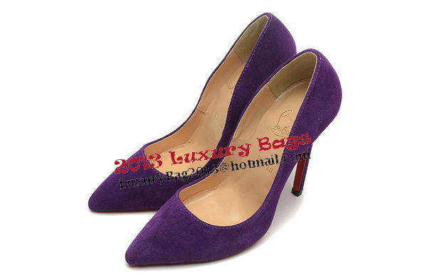 Christian Louboutin 120mm Pump Suede Leather CL1456 Purple