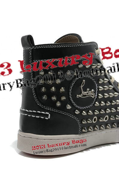 Christian Louboutin Casual Shoes Calfskin Leather CL881 Black