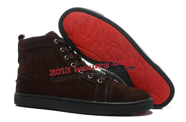 Christian Louboutin Casual Shoes Nubuck Leather CL870 Brown