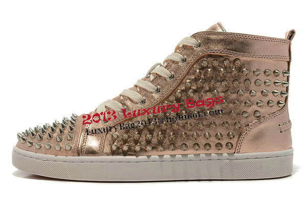 Christian Louboutin Casual Shoes Sheepskin Leather CL877 Gold