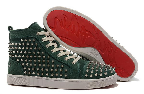 Christian Louboutin Casual Shoes Suede Leather CL876 Green