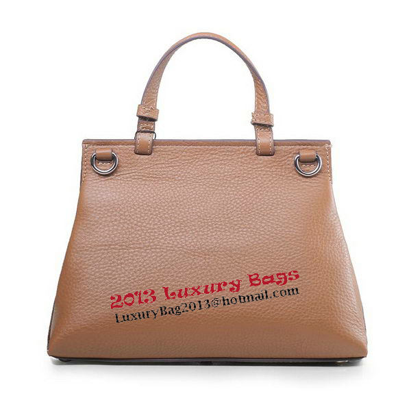 Gucci Bamboo Daily Leather Top Handle Bag 370830 Apricot