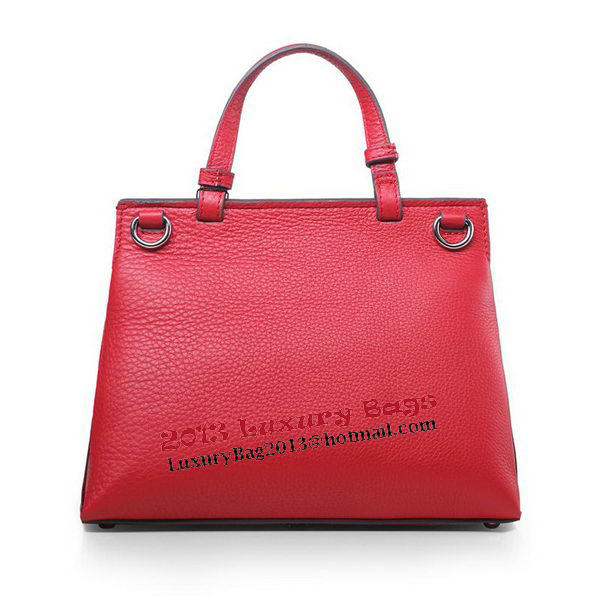 Gucci Bamboo Daily Leather Top Handle Bag 370830 Red