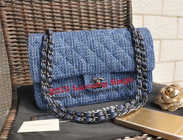 Chanel 2.55 Series Classic Flap Bag Fabric CF1112 Royal