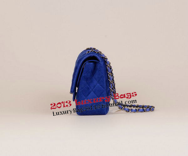 Chanel 2.55 Series Classic Flap Bag Velvet CF1112 Blue