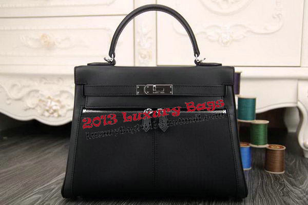 Hermes Kelly Lakis Tote Bag H3658 Black