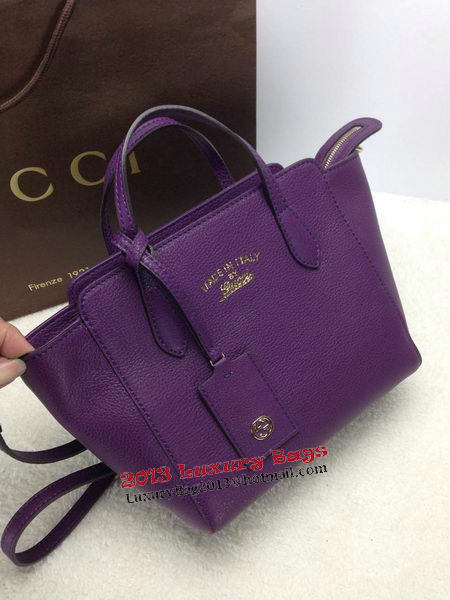 Gucci Swing mini Leather Top Handle Bag 368827 Violet