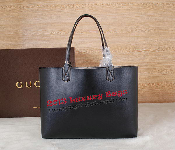 Gucci Reversible GG Leather Tote Bag 368568 Black