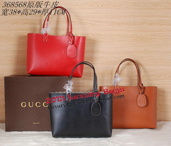 Gucci Reversible GG Leather Tote Bag 368568 Wheat