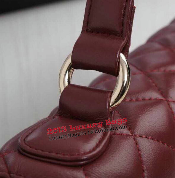 Chanel Spring Summer 2015 Tote Bag Sheepskin Leather A2233 Burgundy