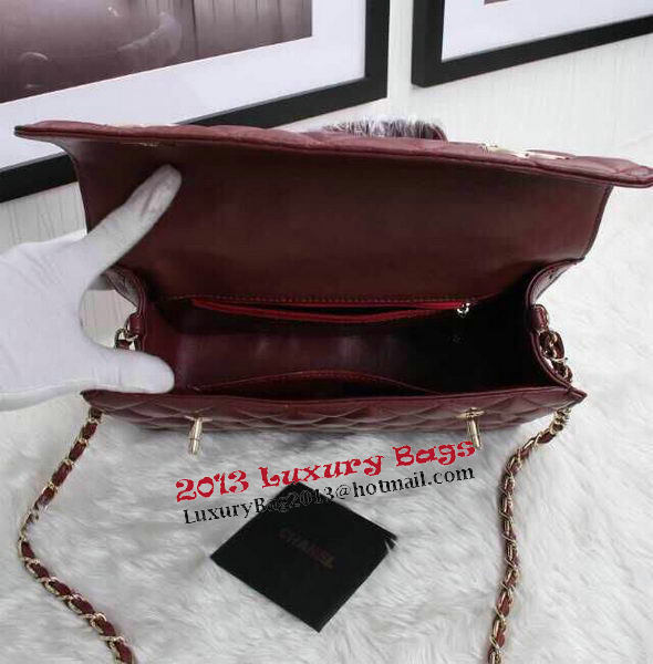 Chanel Spring Summer 2015 Tote Bag Sheepskin Leather A2233 Burgundy