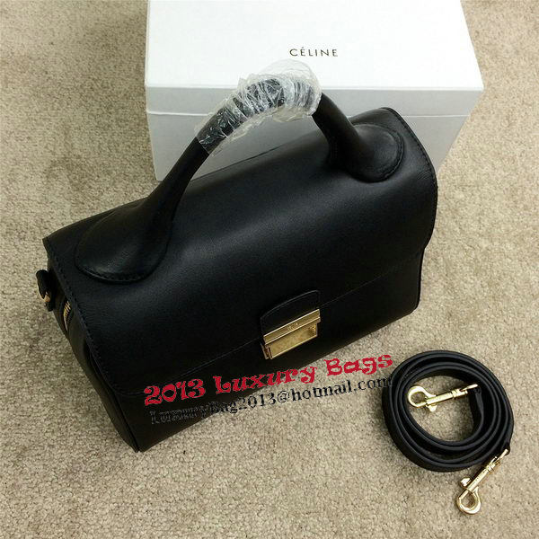 Celine Small Top Handle Bag Original Leather C20135S Black