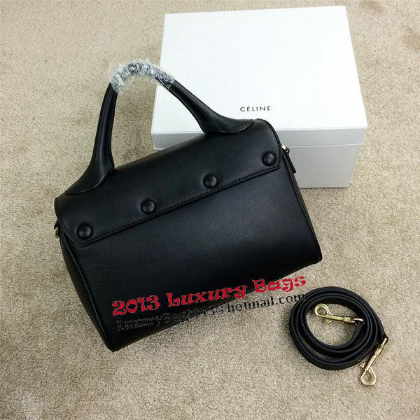 Celine Small Top Handle Bag Original Leather C20135S Black