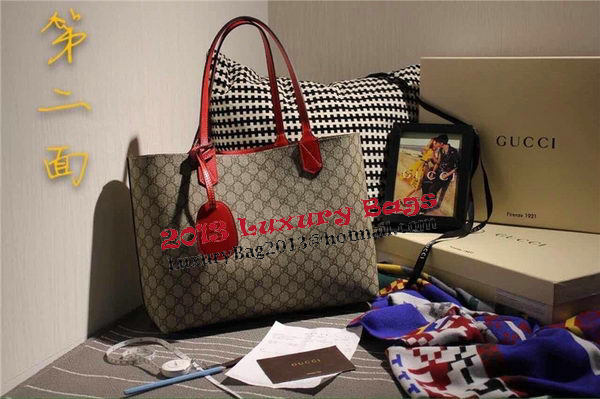 Gucci Reversible GG Leather Tote Bags 368568 Red