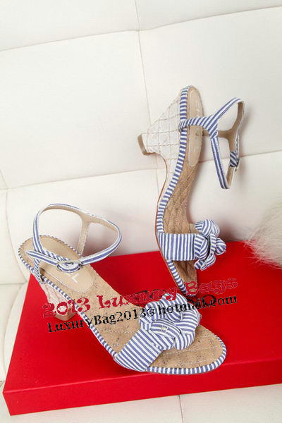 Chanel Sheepskin Leather Sandals CH1008YZM Blue