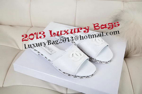 Chanel Villus Slippers CH1011YZM White