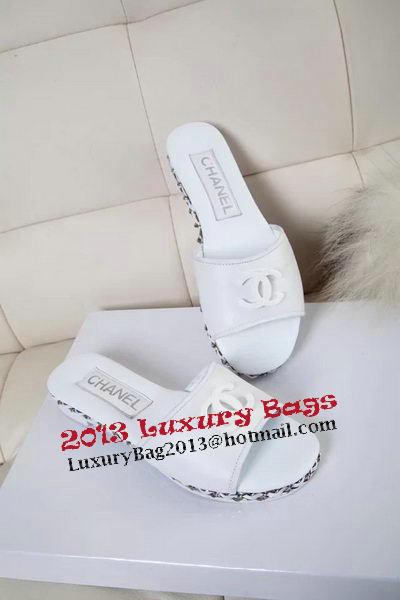 Chanel Villus Slippers CH1011YZM White