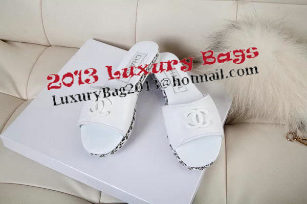 Chanel Villus Slippers CH1011YZM White