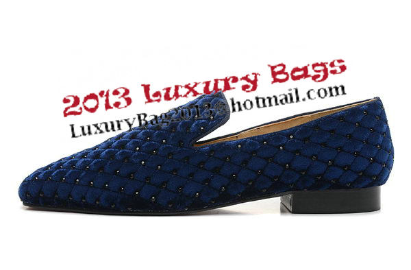 Christian Louboutin Casual Shoes Suede Leather CL885 Blue