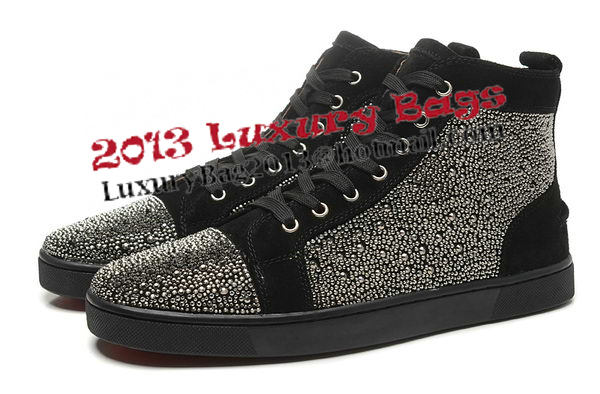 Christian Louboutin Casual Shoes Suede Leather CL888 Black