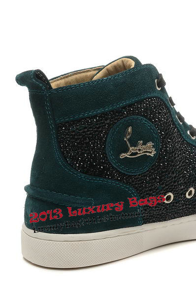 Christian Louboutin Casual Shoes Suede Leather CL888 Green