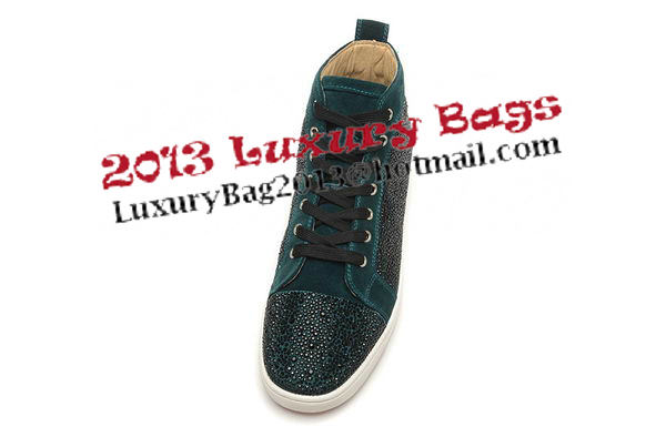 Christian Louboutin Casual Shoes Suede Leather CL888 Green