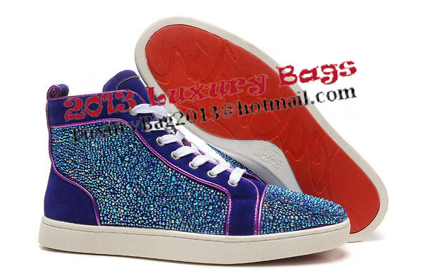 Christian Louboutin Casual Shoes Suede Leather CL888 Purple