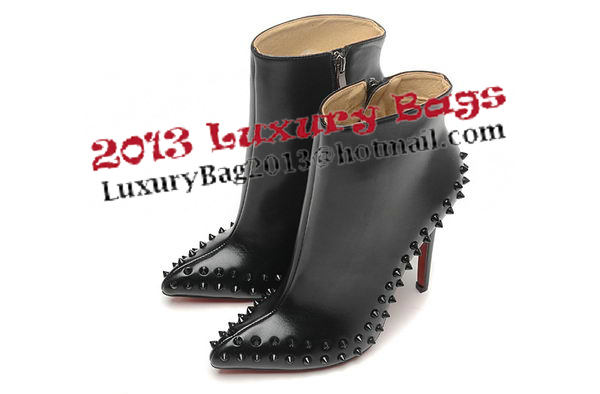 Christian Louboutin Sheepskin Rivet 120MM Ankle Boot CL1488 Black