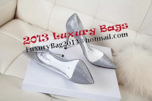 Valentino Leather 70mm Pump VT326YZM Silver