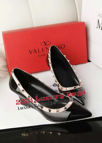 Valentino Patent Leather Rivet 65mm Pump VT280YZM Black