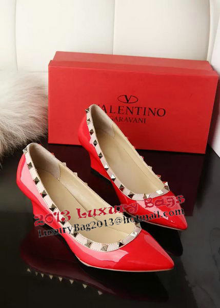 Valentino Patent Leather Rivet 65mm Pump VT280YZM Red