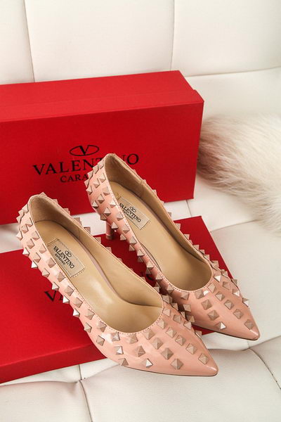 Valentino Patent Leather Rivet 65mm Pump VT288YZM Pink