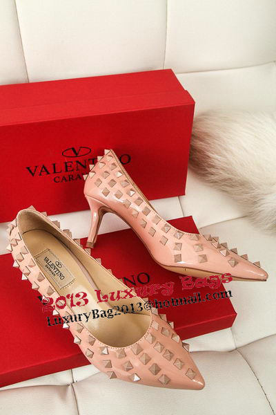 Valentino Patent Leather Rivet 65mm Pump VT288YZM Pink