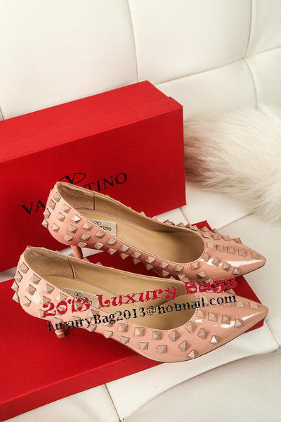 Valentino Patent Leather Rivet 65mm Pump VT288YZM Pink