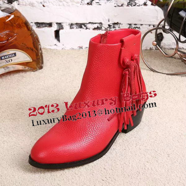 Valentino Sheepskin Leather Ankle Boot VT349YZM Red