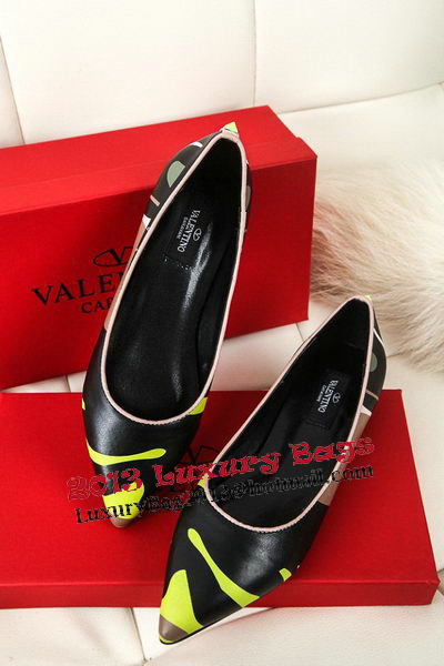 Valentino Sheepskin Leather Flat VT332YZM Green