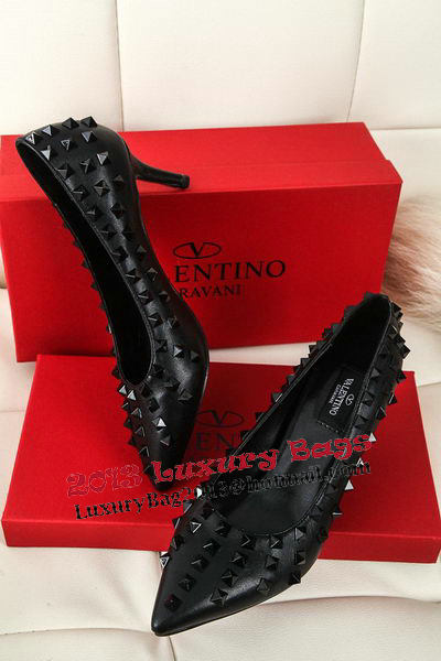 Valentino Sheepskin Leather Rivet 65mm Pump VT285YZM Black