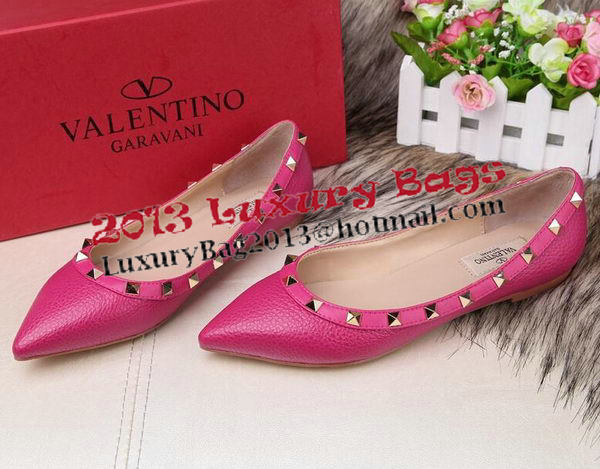 Valentino Sheepskin Leather Rivet Flat VT213YZM Rose