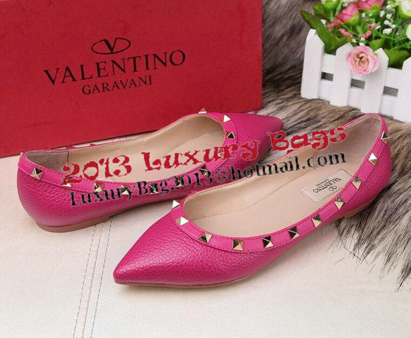 Valentino Sheepskin Leather Rivet Flat VT213YZM Rose