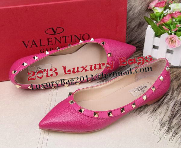 Valentino Sheepskin Leather Rivet Flat VT213YZM Rose