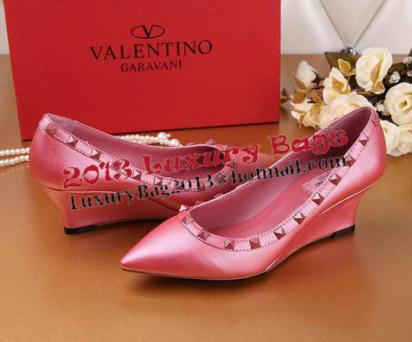 Valentino Smooth Leather Rivet Pump VT233YZM Rosy