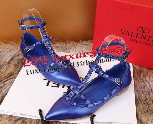 Valentino Smooth Leather Rivet Sandal VT228YZM Royal