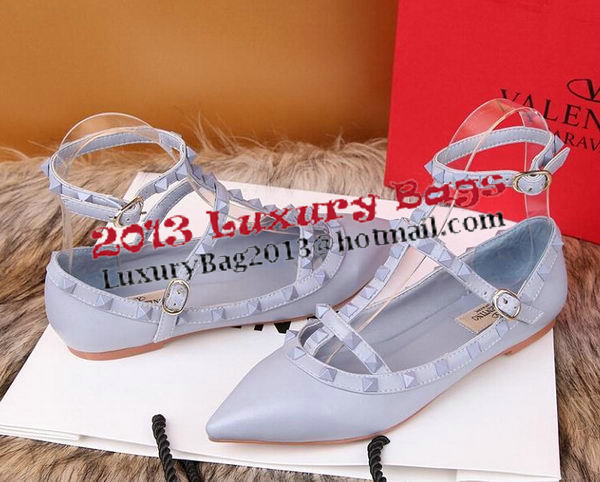 Valentino Smooth Leather Rivet Sandal VT228YZM SkyBlue